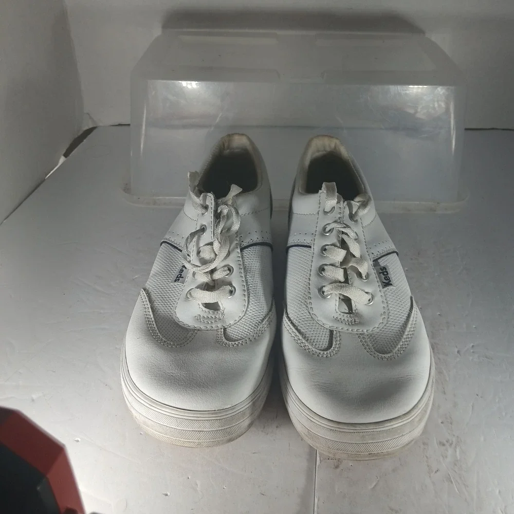 Keds WH60071 Sneakers 7.5 White Blue Low Top Dream Foam Memory Foam Classic